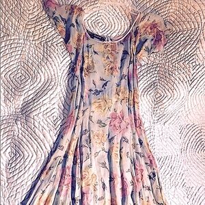 Sheer 80s Betsey Johnson luxe spring dress authentic vintage!!